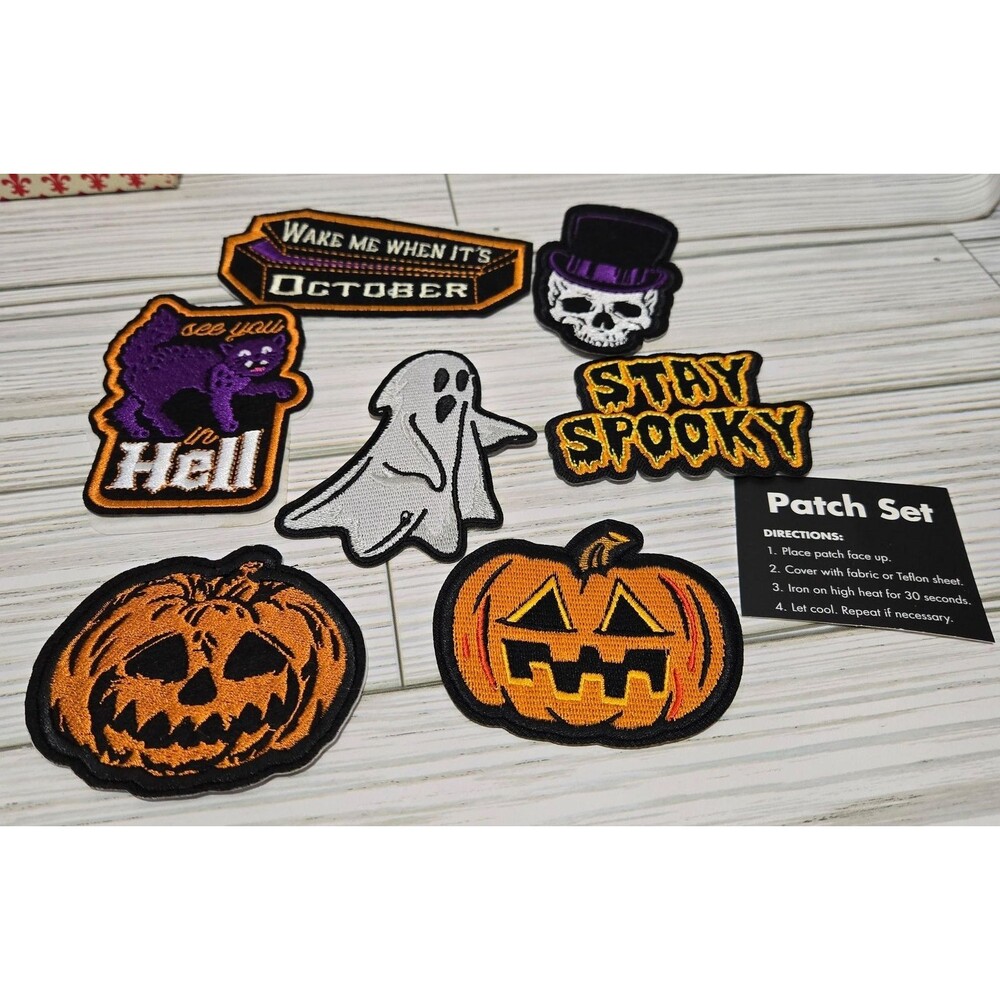 Halloween Iron On Patches Set Of 7